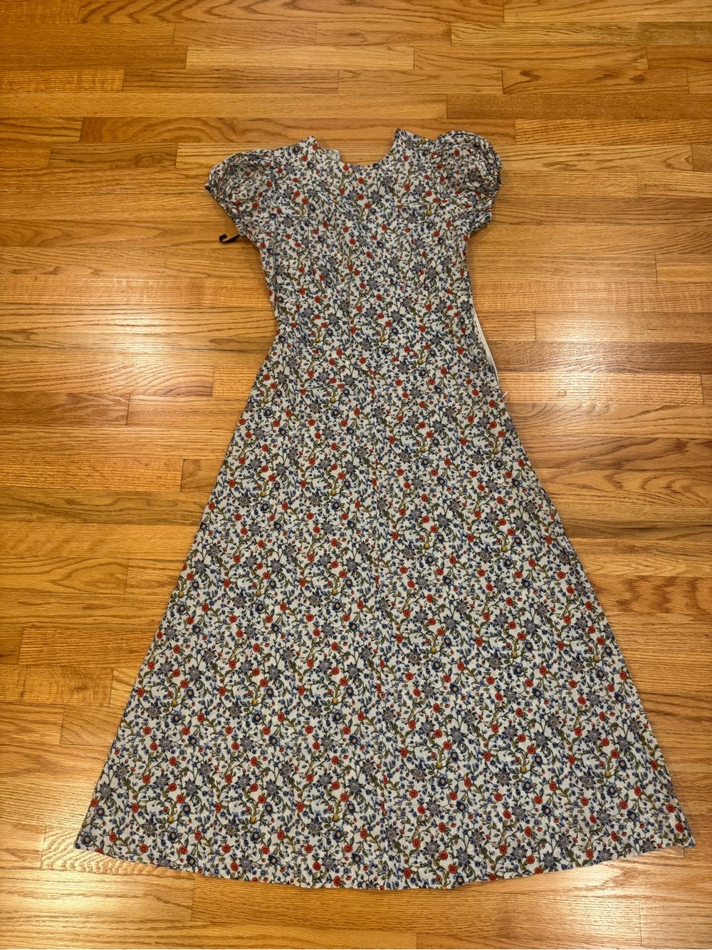 Doen Rhodia Midi Dress in Creme with Multicolor Floral - Picture 5 of 10